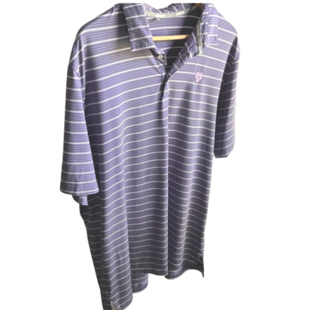 ADIDAS Golf Shirt - purple polo, short sleeves with collar